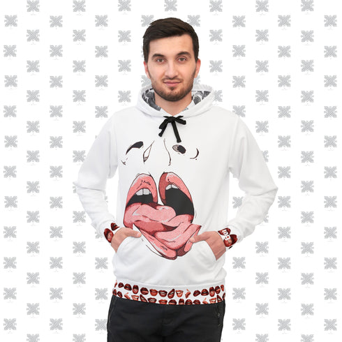 Strong Tongue Kissing 👄 | Athletic Hoodie One Design v1